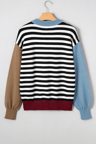 Cozy Colorblock Striped Sweater