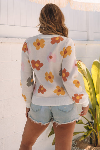 Fall Floral Sweater