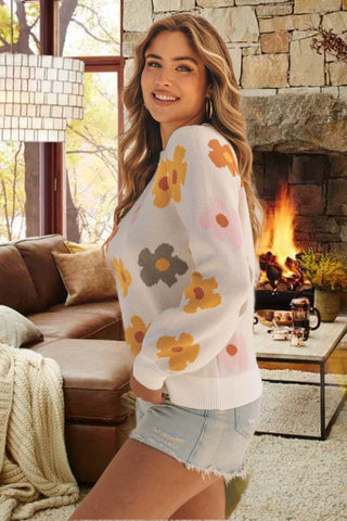 Fall Floral Sweater