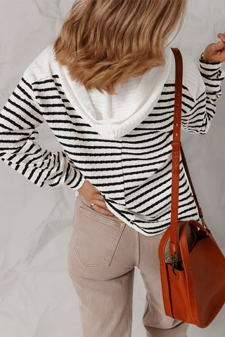 Harvest Hoodie- Black Stripes