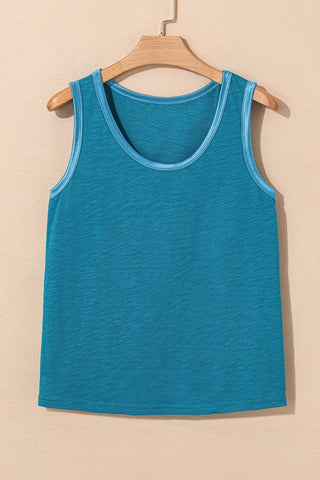 Metallic Trim Tank - Blue