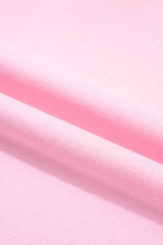 Polka Dot Details Crew Neck Sweatshirt - Pink