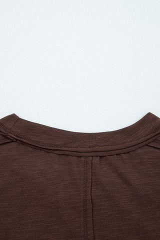 Lace Sleeve Top - Brown and Black