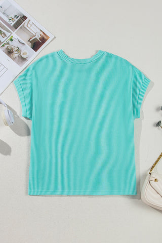 Textured Top with Pocket - Mint