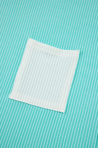 Textured Top with Pocket - Mint