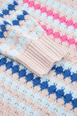 Fair isle Colorful Sweater - Beige