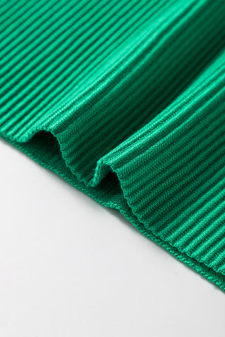Criss Cross Halter Sweater Top - Kelly Green
