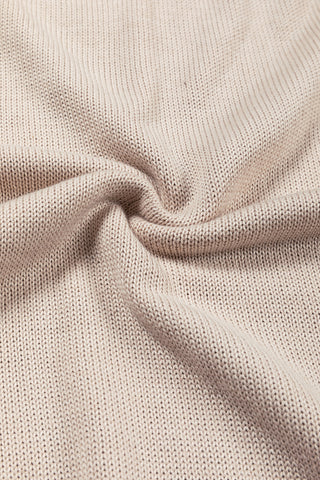 Bishop Sleeve Color Block Sweater - Coffee