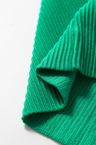 Criss Cross Halter Sweater Top - Kelly Green