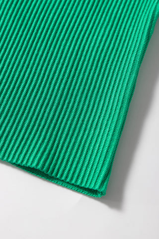Criss Cross Halter Sweater Top - Kelly Green