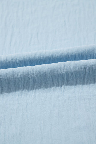 Flouncy Sleeve Top - Pale Blue