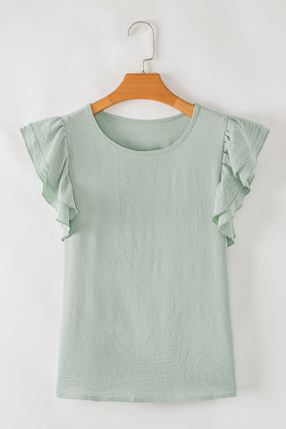 Flouncy Sleeve Top - Mint