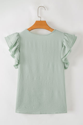 Flouncy Sleeve Top - Mint