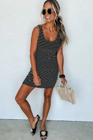 Striped Body Con Dress