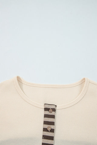 Plaid Cream Top