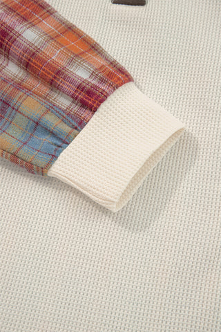 Plaid Cream Top