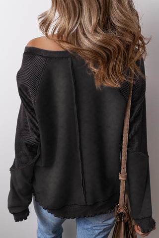 Cozy Weekend Sweatshirt - Black
