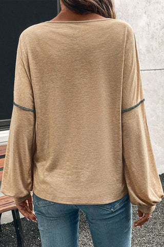 Colorblock V-Neck Top