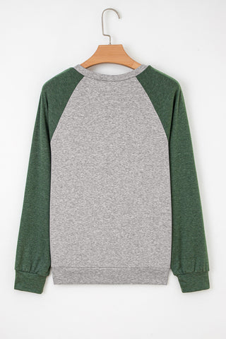 Baseball Tee - Gray and Green
