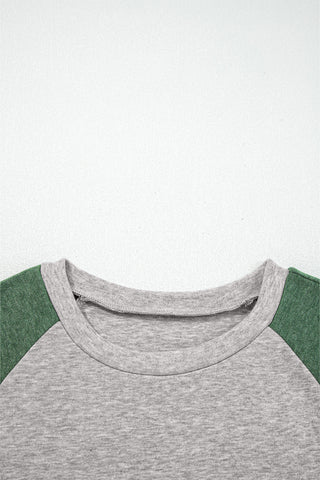 Baseball Tee - Gray and Green