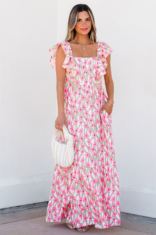 Pink Poppy Maxi Dress