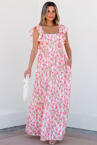 Pink Poppy Maxi Dress