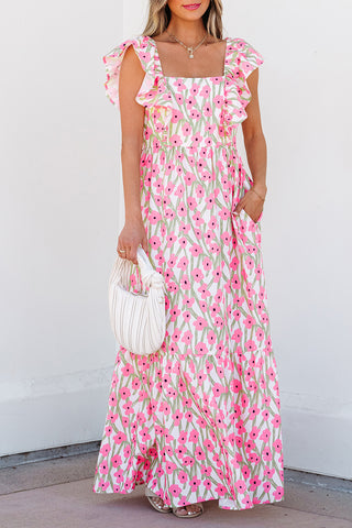 Pink Poppy Maxi Dress
