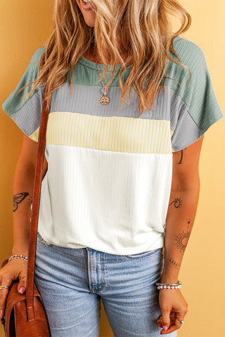 Pastel Short Sleeve Spring Top - Green