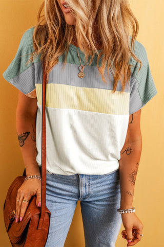 Pastel Short Sleeve Spring Top - Green