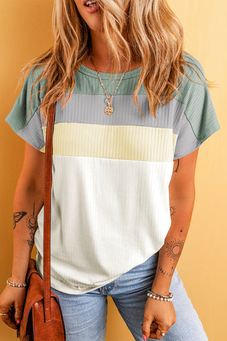 Pastel Short Sleeve Spring Top - Green