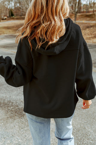 Fleece Zip Up Fall Jacket - Black