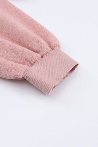 Fleece Zip Up Fall Jacket - Pink