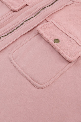 Fleece Zip Up Fall Jacket - Pink