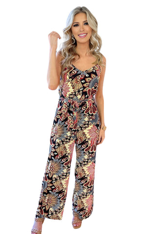 Peacock Print Jumpsuit