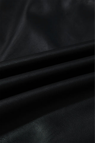 Pleather Mini Dress - Black