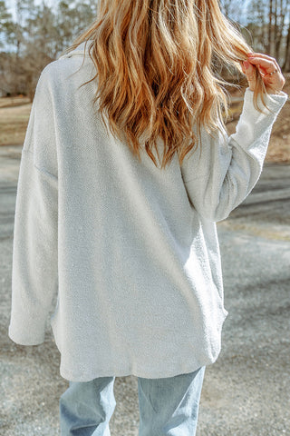 Casual Button Up Gray Cardigan