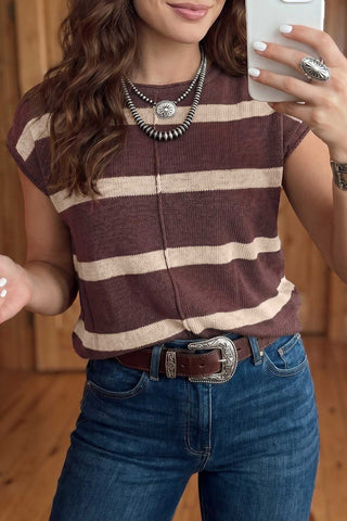 Stripe Sweater - Brown