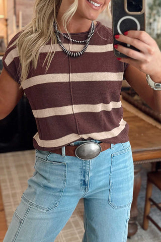 Stripe Sweater - Brown