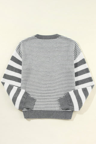 Striped Sweater - Gray