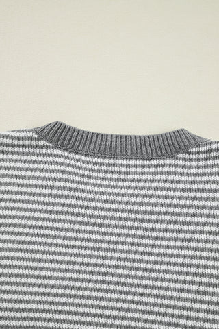 Striped Sweater - Gray