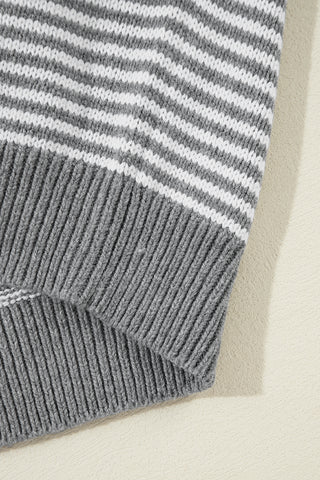 Striped Sweater - Gray