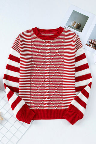 Striped Sweater - Red