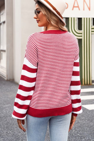 Striped Sweater - Red