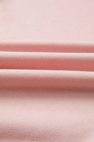 Cozy Afternoon Pink Thermal Sweatshirt