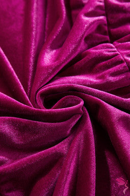 Velour Maxi Dress - Mulberry