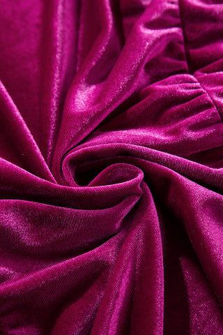 Velour Maxi Dress - Mulberry