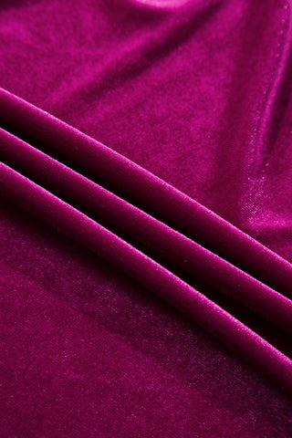 Velour Maxi Dress - Mulberry