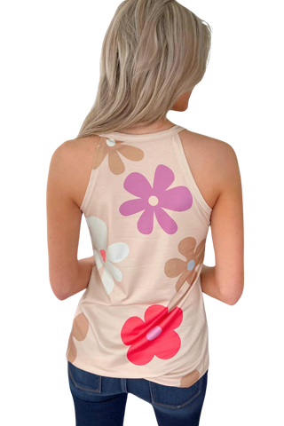 Daisy Sleeveless Top - Khaki
