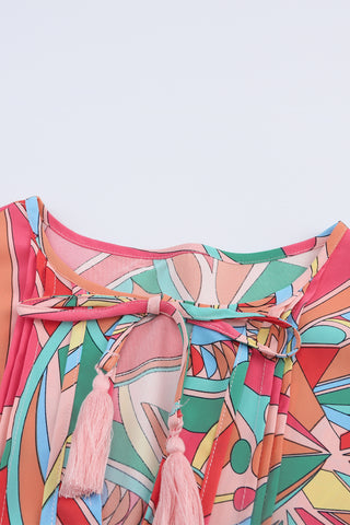 Bright Geometric Print Top