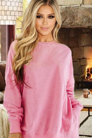 Oversized Sweatshirt - Pink